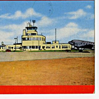 Image #1: postcard: United Airlines, Douglas DC-3, Great Falls Municipal Airport