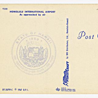 Image #2: postcard: Honolulu International Airport