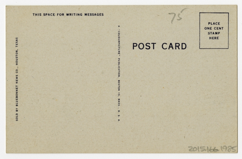 Image: postcard: Eastern Air Lines, Douglas DC-3, Houston Municipal Airport