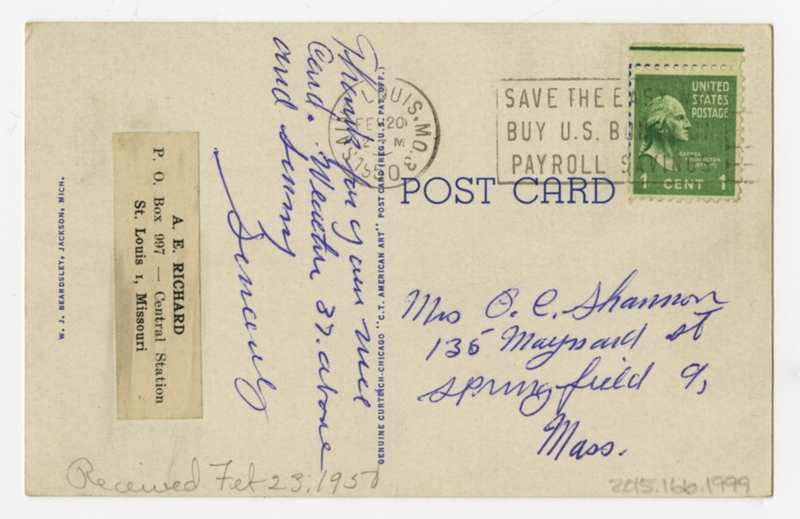 Image: postcard: Reynolds Field Airport