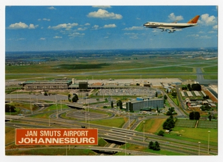 Image: postcard: South African Airways, Boeing 747, Johannesburg Airport