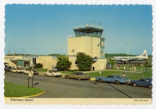 Image: postcard: Kalamazoo Airport, Convair 340, North Central Airlines