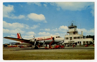 Image: postcard: Capital Airlines, Douglas DC-4, Kent County Airport