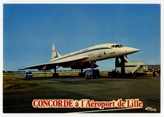 Image: postcard: Lille Airport, Air France, Concorde
