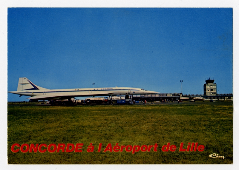 Image: postcard: Lille Airport, Air France, Concorde