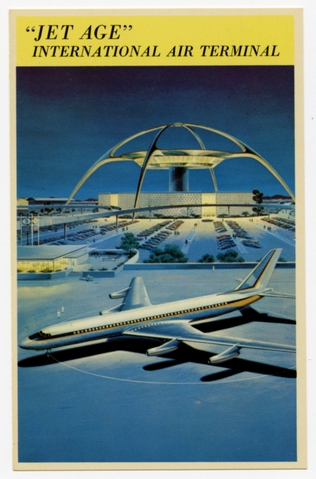Postcard: Los Angeles International Airport, Convair 880