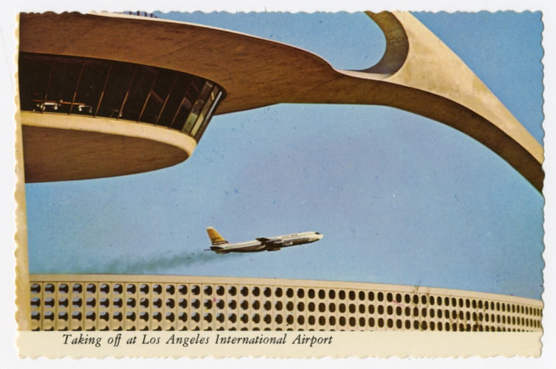 Image: postcard: Los Angeles International Airport, Boeing 707-324C, Continental Airlines