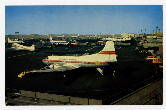 Postcard: Los Angeles International Airport, Martin 4-0-4, Southwest Airways