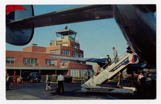 Image: postcard: Eastern Airlines, Lockheed Constellation, Louisville airport