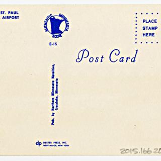 Image #2: postcard: Minneapolis - Saint Paul International Airport, Douglas DC-7C, Northwest Airlines