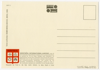 Image: postcard: Montreal Airport, International Terminal, Douglas DC-8, KLM (Royal Dutch Airlines)