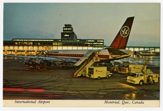 Image: postcard: Montreal International Airport, Douglas DC-8, Air Canada