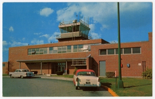 Image: postcard: New Bedford Municipal Airport