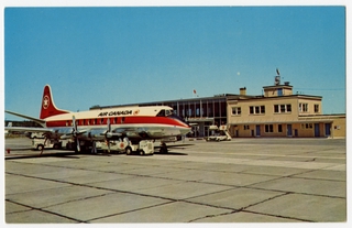 Image: postcard: Saint John Municipal Airport, Vickers Viscount, Air Canada