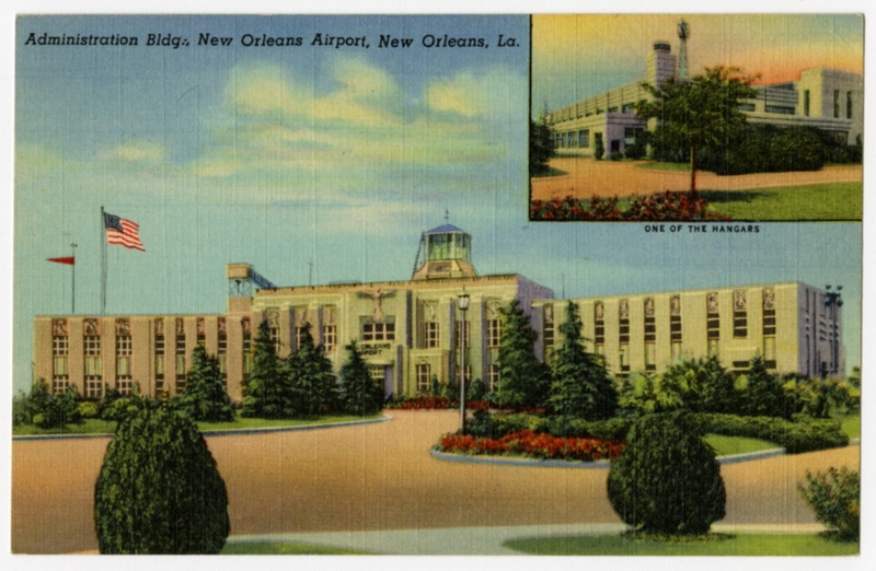 Image: postcard: New Orleans Airport