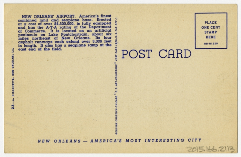 Image: postcard: New Orleans Airport