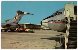 Image: postcard: Tulsa International Airport, Boeing 727, American Airlines
