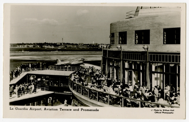 Postcard: LaGuardia Airport, Douglas DC-3