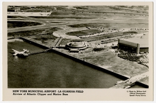 Image: postcard: Lockheed Constellation, LaGuardia Airport