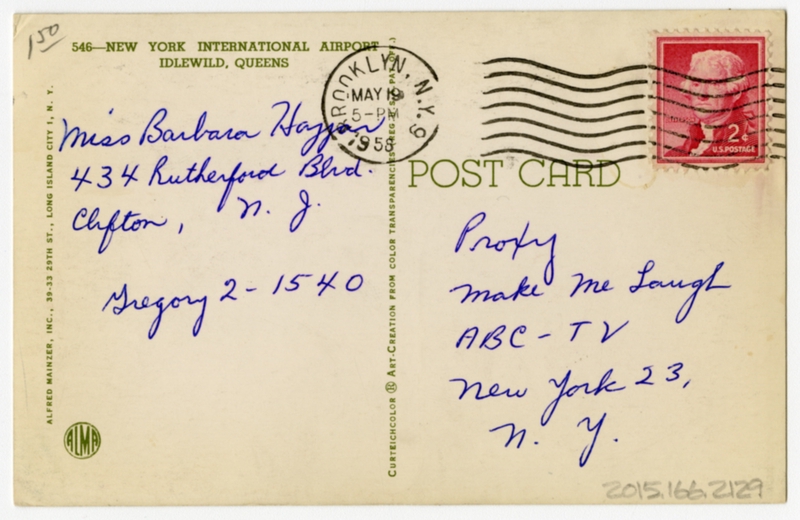 Image: postcard: New York International Airport, Idlewild
