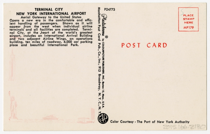 Image: postcard: New York International Airport