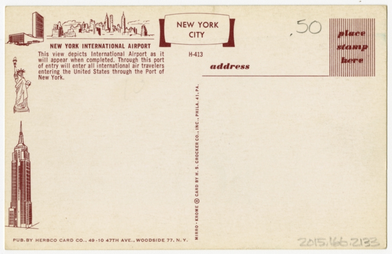 Image: postcard: New York International Airport