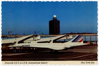 Image: postcard: John F. Kennedy International Airport, Air France, Concorde