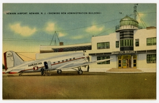 Image: postcard: Newark Airport, American Airlines