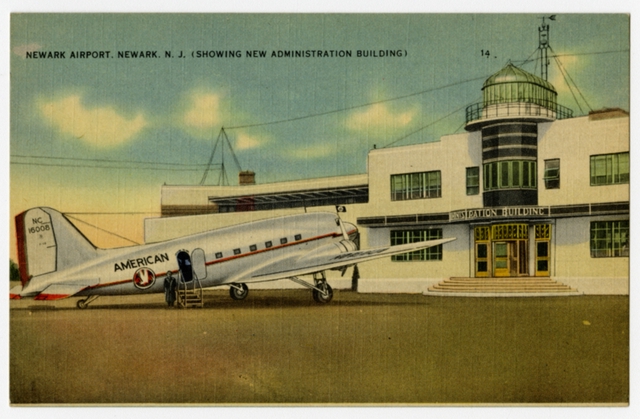 Postcard: Newark Airport, American Airlines