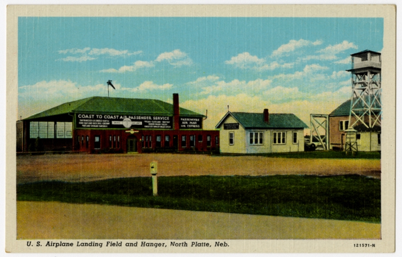 Image: postcard: North Platte Airport
