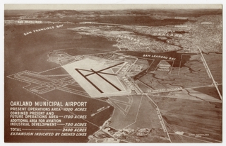 Image: postcard: Oakland Municipal Airport