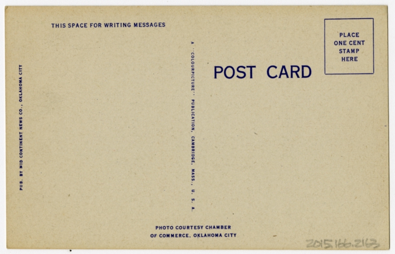 Image: postcard: Oklahoma City Municipal Air Terminal, Douglas DC-3