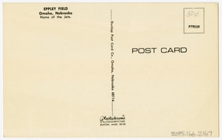 Image: postcard: Eppley Field, Omaha, United Air Lines, Boeing 727