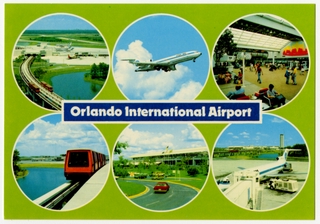 Image: postcard: Orlando International Airport, Boeing 727, Pan American