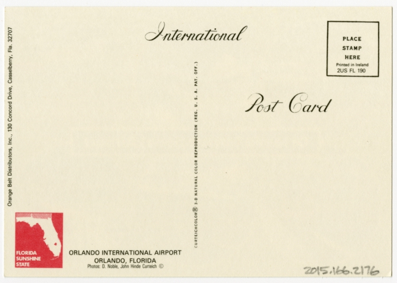 Image: postcard: Orlando International Airport, Boeing 727, Pan American