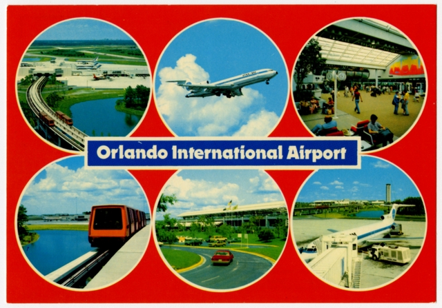 Postcard: Orlando International Airport, Boeing 727, Pan American