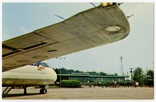 Image: postcard: Barkley Field, Paducah Municipal Airport, Delta Air Lines, Douglas DC-9