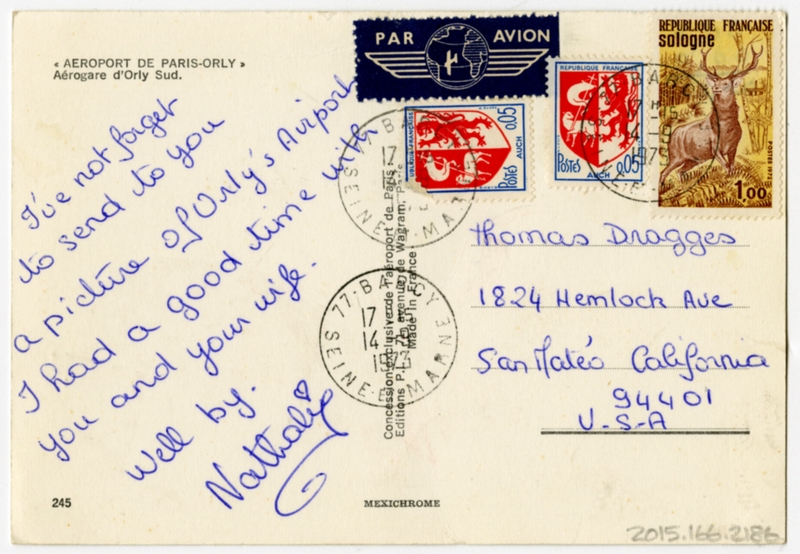 Image: postcard: Paris - Orly Airport