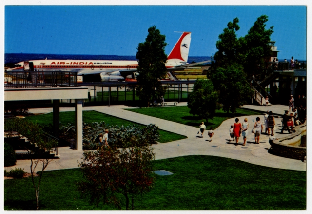 Postcard: Perth International Air Terminal, Boeing 707, Air India