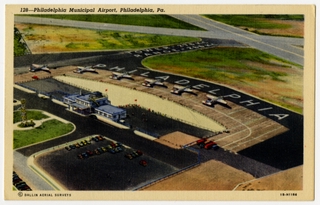 Image: postcard: Philadelphia Municipal Airport