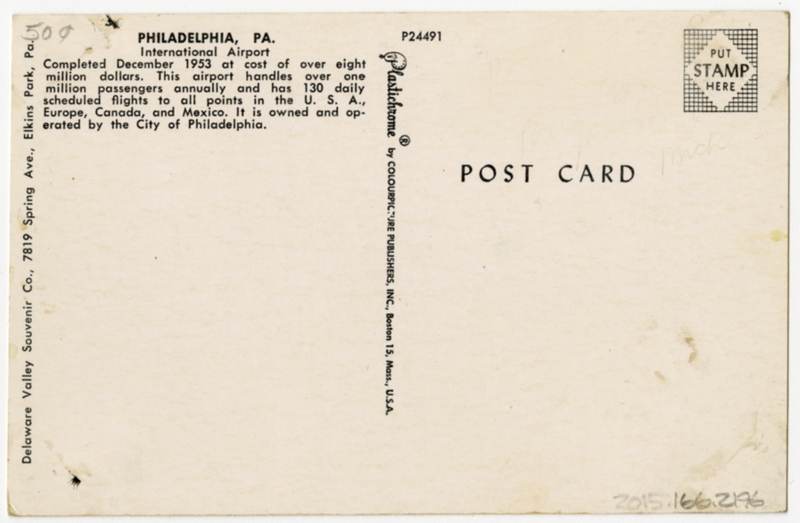 Image: postcard: Philadelphia International Airport
