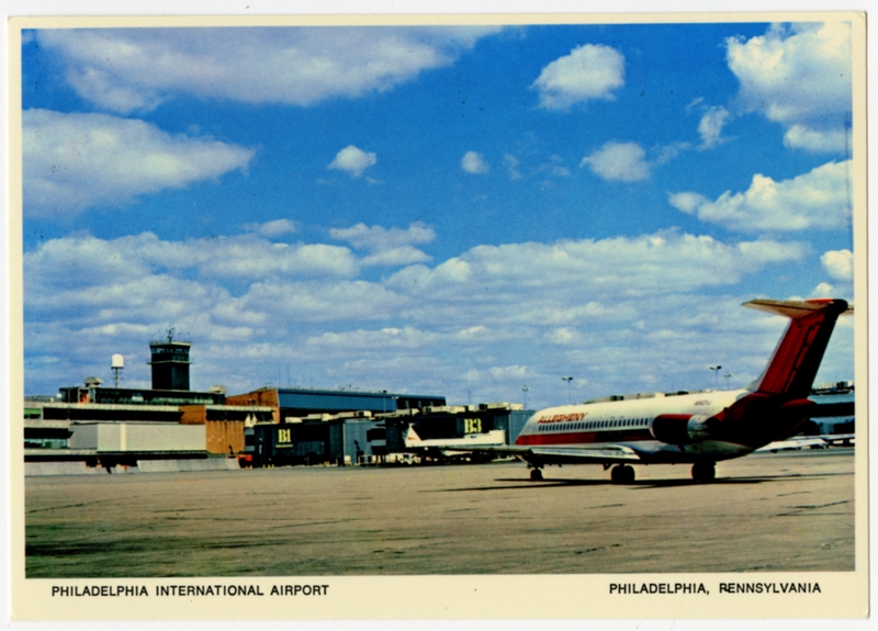 Image: postcard: Philadelphia International Airport, Allegheny Airlines