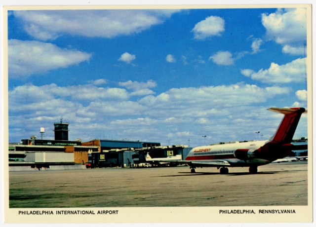 Postcard: Philadelphia International Airport, Allegheny Airlines