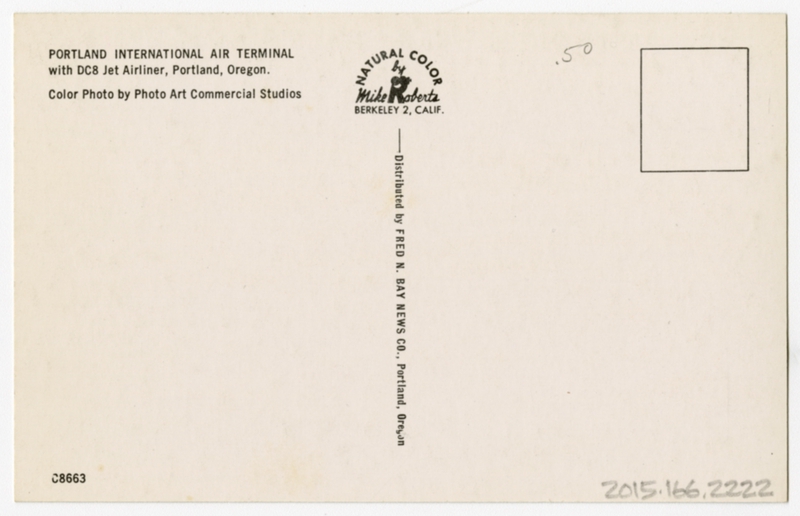 Image: postcard: Portland International Air Terminal (Oregon), Douglas DC-8