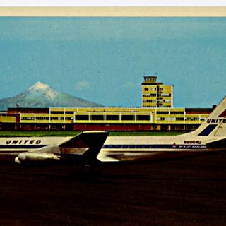 Image #1: postcard: Portland International Airport (Oregon), United Air Lines DC-8