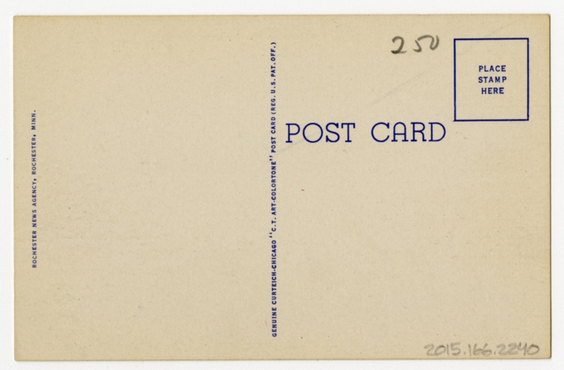 Image: postcard: Northwest Airlines, Douglas DC-3, Rochester Airport (Minnesota)