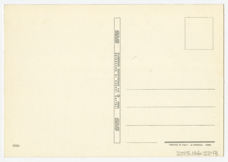 Image: postcard: Alitalia, Boeing 747, Rome Fiumicino Airport