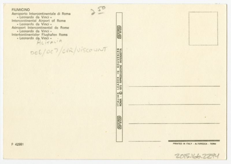 Image: postcard: Fiumicino Airport