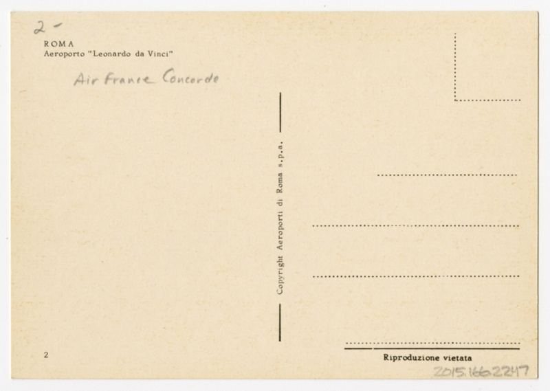 Image: postcard: Fiumicino Leonardo da Vinci Airport, Air France Concorde