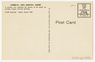 Image: postcard: Lambert - St. Louis Municipal Airport